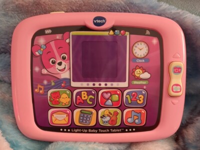 VTech Light-Up Baby Touch Tablet, Learning Toy for Baby, Pink