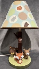 OOP Lambs  And Ivy Forest Friends Baby Nursey Lamp Light Bear Fox Deer Decor