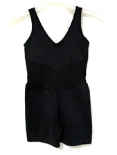 All In Motion Women's Size M Black Onyx Mix Fabric Short Active Bodysuit
