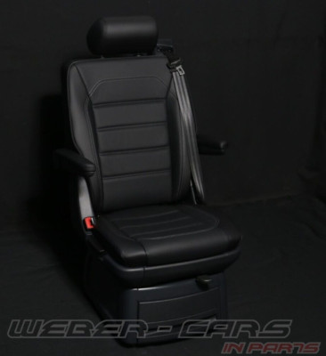 VW T6.1 Camper Multivan Highline Full Leather Black Spin Seat Armrest