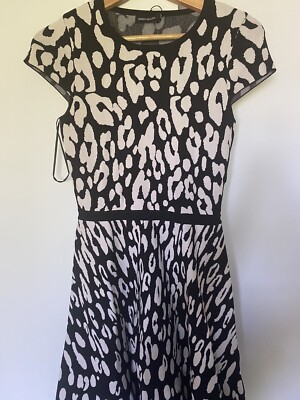 haren millen knit dress back/white size xs UK