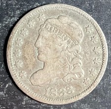 FULL LIBERTY 1833 Bust Half Dime LM-1 variety 5c rare old silver great coin n29