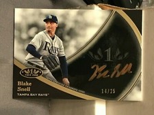  2020 Topps Tier One Talent Autographs Bronze Ink #T1TABS Blake Snell/25 RAYS! 