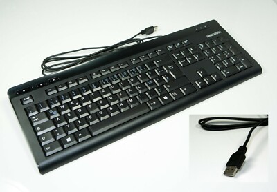 USB Tastatur Medion USB Slim Tastatur PC Tastatur KU-0837 Neu OVP DE