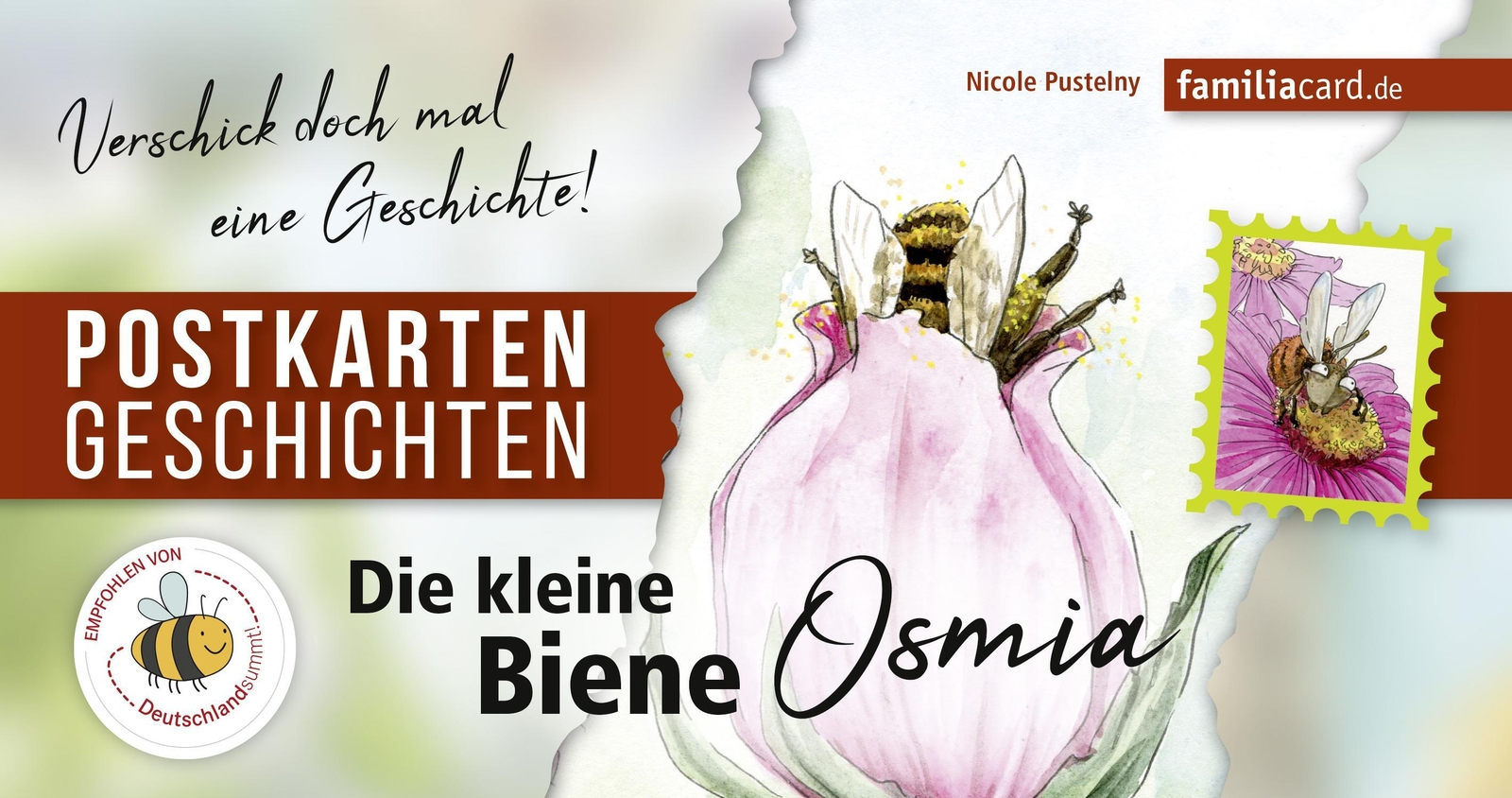 Die Kleine Biene Osmia | Postkartengeschichten | Nicole Pustelny |