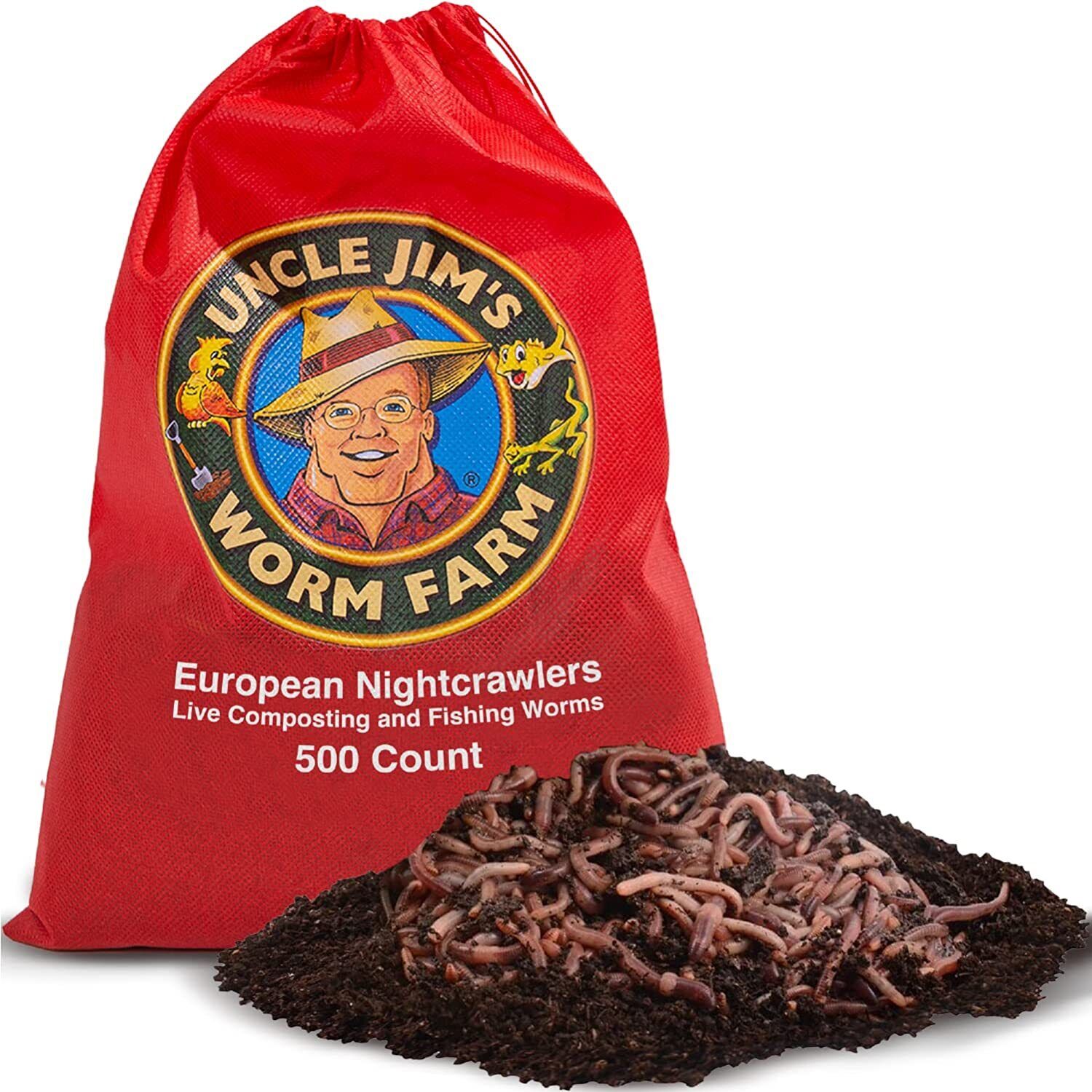 Uncle Jim's Worm Farm Super Red European Nightcrawlers