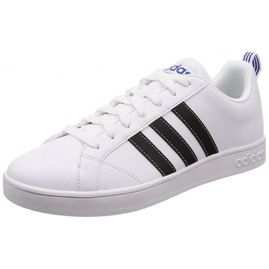 ADIDAS VS ADVANTAGE LEATHER LOW SNEAKER SPORTS MEN SHOES WHITE BLACK SIZE 10 NEW
