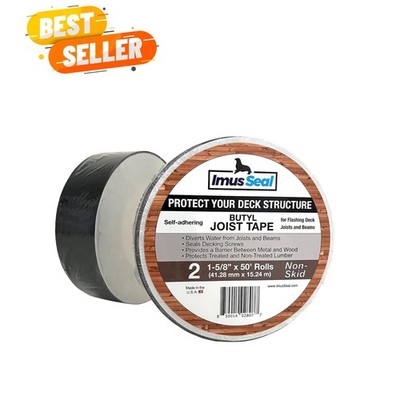 Butyl Joist Tape for Flashing Deck Joists and Beams, UV Resistant, Level Deck...