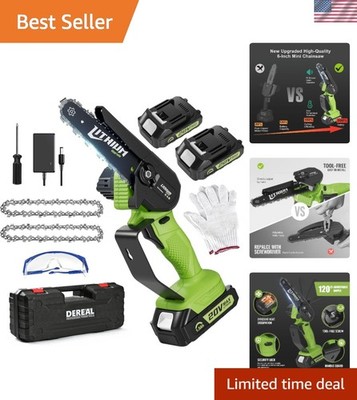 Portable 20V Mini Chainsaw - Effortless Cutting with 3 Rechargeable Chains