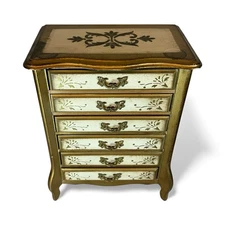 Florentine Miniature Chest of Drawers / Jewelry Box 1960's Made in Italy VTG