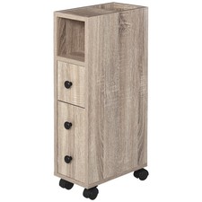 Bathroom Storage Organizer Floor Toilet Narrow Cabinet with Drawer Corner Unit
