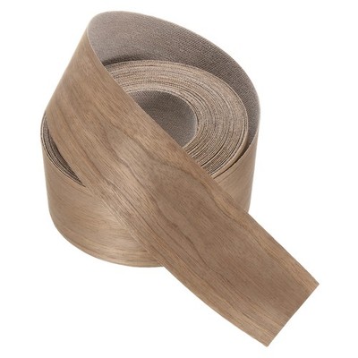 Walnut Edge Banding, 3 in x 49.2 ft Wood Veneer Tape, Pre-glued Flexible