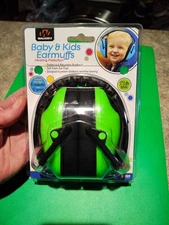 Walker Lightweight Hearing Protection Baby/Kids Folding Earmuff GREEN New