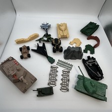 Huge Plastic Army Toy Lot Tanks Jets Vehicles Playset Accessories