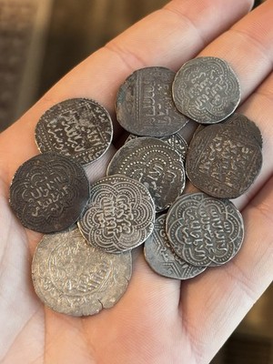 1196-1219 AD Dirham Silver Medieval Siver Old Coin Al Abil Sayf Crusaders Era 1c