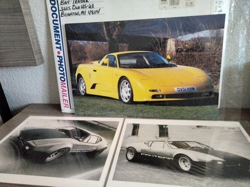 Pantera De Tomaso 9" x 13.5" Color Press Photograph + (2) 8" x 10" B&W ~ WOW!!