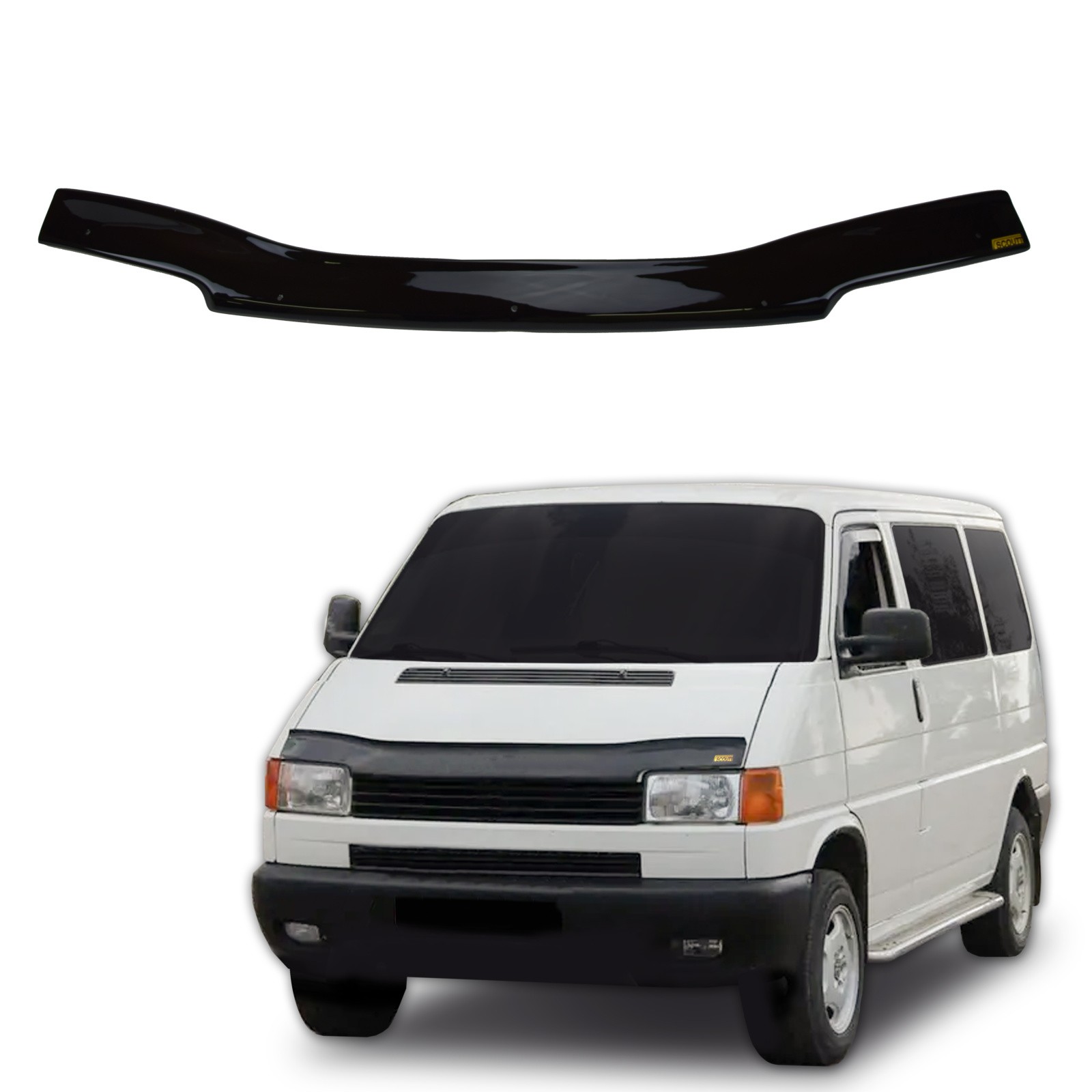 Bra de capot pour VW Transporter T4 1993-2002 déflecteur de protection noir Scoutt