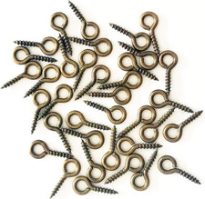 300 Pack Mini Screw Eye Hooks 10x5mm Bronze Eyelets Jewelry Craft Hooks