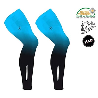 HAD Go! Beinwärmer blue Gr.S/M Beinstulpen Rennrad Laufen Joggen UVP29  -1543