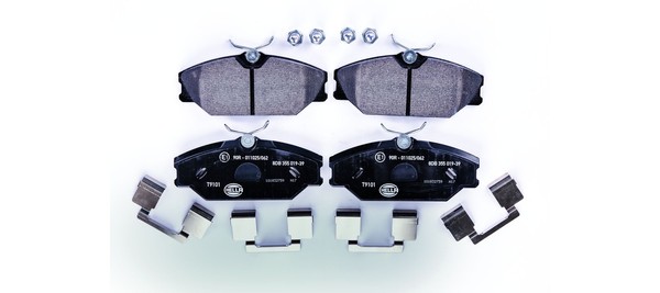 Vorderachse Hella 8DB 355 019-391 Bremsbelagsatz, Scheibenbremse FüR Renault-image