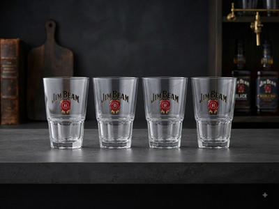 Jim Beam Bourbon 4er Set Glasgläser Neu