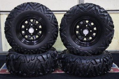 KODIAK 450 IRS 25'' QUADKING ATV TIRE ITP BLK ATV WHEEL KIT IRSD BIGGHORN 12F510