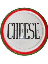 Cheese Tray Baldella Italy Ceramic Plate Green Red Border Serving Platter Dish