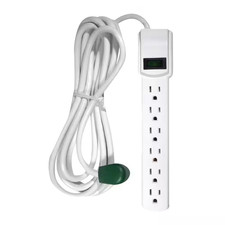 6 Outlet Surge Protector with 12 Ft. Heavy Duty Cord