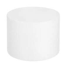 Round Foam Cake Dummy, 8"x 6" White Fake Cake Circles Dummies