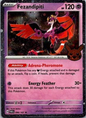Fezandipiti (Cosmos Holo) 096/167 Holo Holo Rare Trick or Trade BOOster 2024 NM