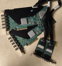 Dual Matrox DSXLE3/22/200C PCIe SDI I/O Card with AES Breakout