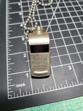Vintage Whistle "THE ACME THUNDERER" Made in England Wilson cork ball chain