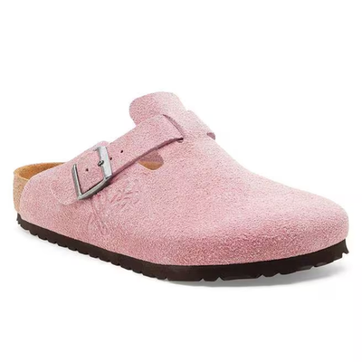 Birkenstock Stussy Boston Suede Leather Soft Footbed Clog Shoes