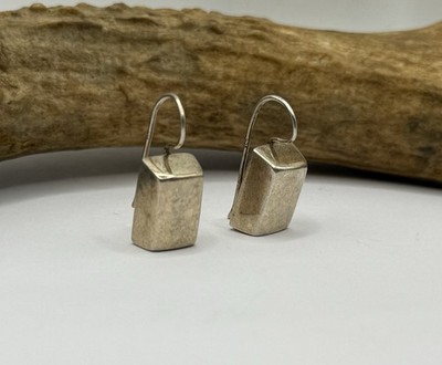 Vintage Sterling Silver Chunky Silpada Signed Hook Earrings 