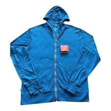 Elevate Men s Light Blue Hoodie Large Full Zi...