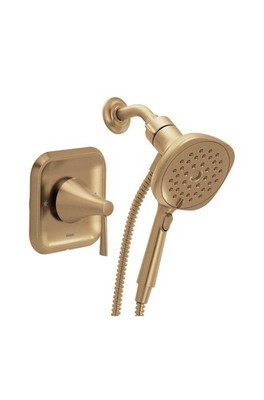 Moen Ronan Bronzed Gold Single-Handle Modern Shower Faucet