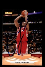 Signed Basketball Card Auto Carl Landry 2009-10 Panini #166 Houston Rockets