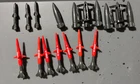 Vintage GI Joe Stinger Missiles & Rattler Bombs Weapons Lot ARAH Cobra Parts