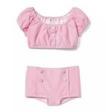 Girls Janie and Jack Seersucker 2-Piece Swimsuit size 4 - NWOT