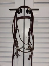 Weaver Leather Western Full Horse Bridle W/ Aluminum Curb Bit & Split Reins