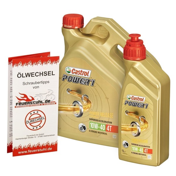 Suzuki Gsxr 750, Bj. 88-89 (GR77B); ÖL Castrol Power1 10W40 - 5 Liter MotoröL-image