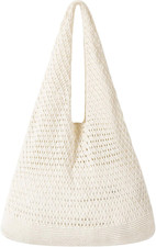 Crochet Bags, Beach Mesh Tote Bag Womens Shoulder Shopping Handbag Casual Travel