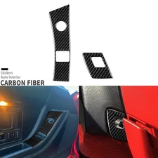 Real Carbon Fiber Interior Window Lift Switch Cover Trim For Corvette C4 1991-93