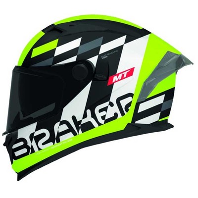 MT Braker Foster B3 Matt Fluo Integralhelm Motorrad Motorrad Bike Helm