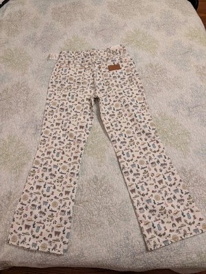 Wrangler High Rise Kick Flare WROCK New Spring Cowgirl Denim Jeans AOP Size 27