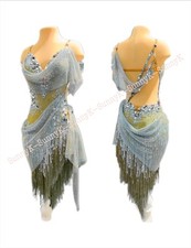 jz Handmade Women Samba Ballroom Swing Salsa Rumba Latin Dance Dress RHYTHM