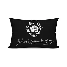 BTS Suga - Agust D Lotus "Future's gonna be okay" themed Pillow sham - double si