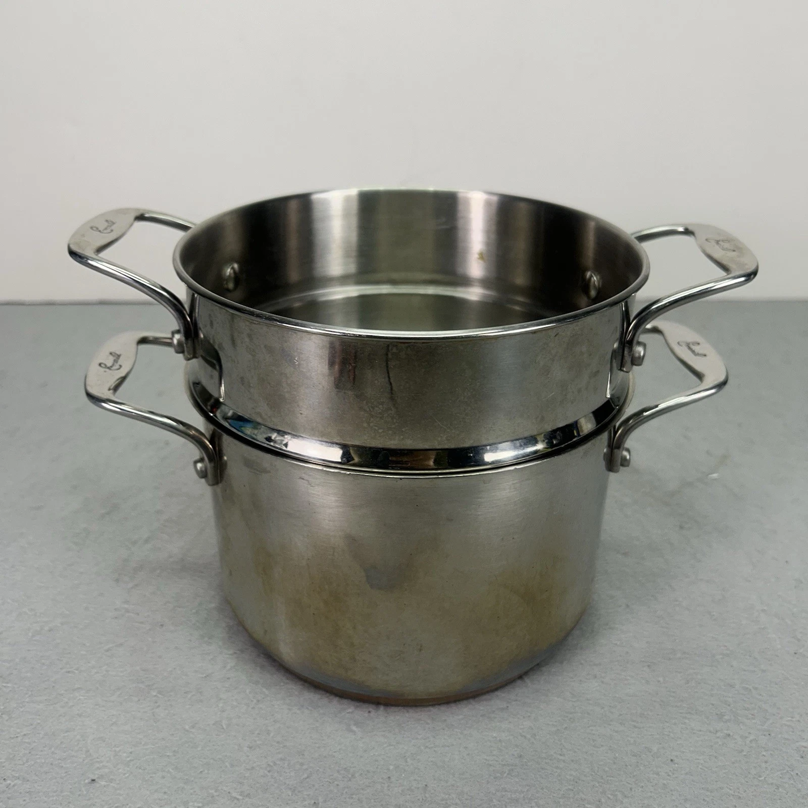 Emeril Copper Core 3 Qt Pot Steamer Double Boiler Stainless Steel No Lid