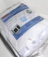 Biddeford Electric Heated Warming Quilted Full Mattress Pad ONE Control Open