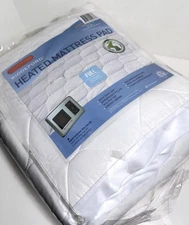 Biddeford Electric Heated Warming Quilted Full Mattress Pad ONE Control Open